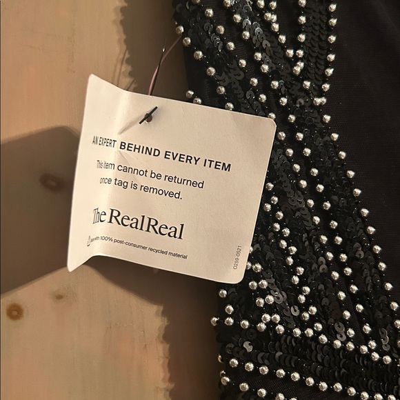 Parker Black Fully Beaded Art Deco Evening Gown Mesh Illusion Maxi Dress Size 4 - Picture 14 of 14